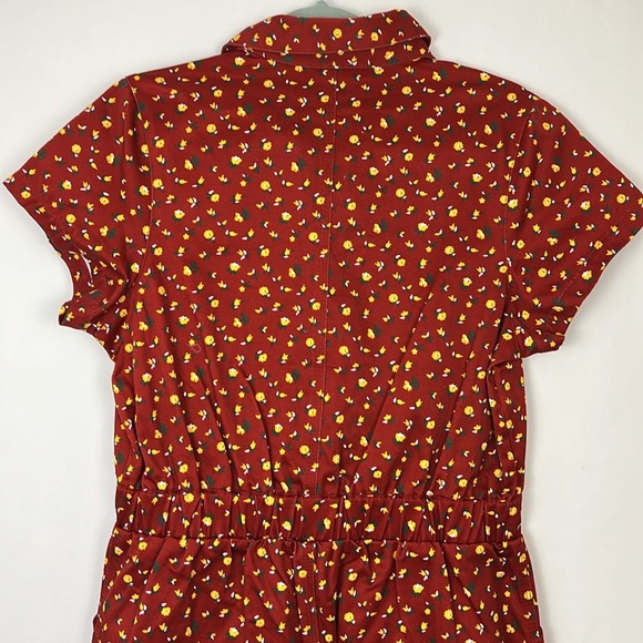 NWT Free People Rolla’s Alpine Floral Hamptons Romper burgundy and yello… - Picture 16 of 16